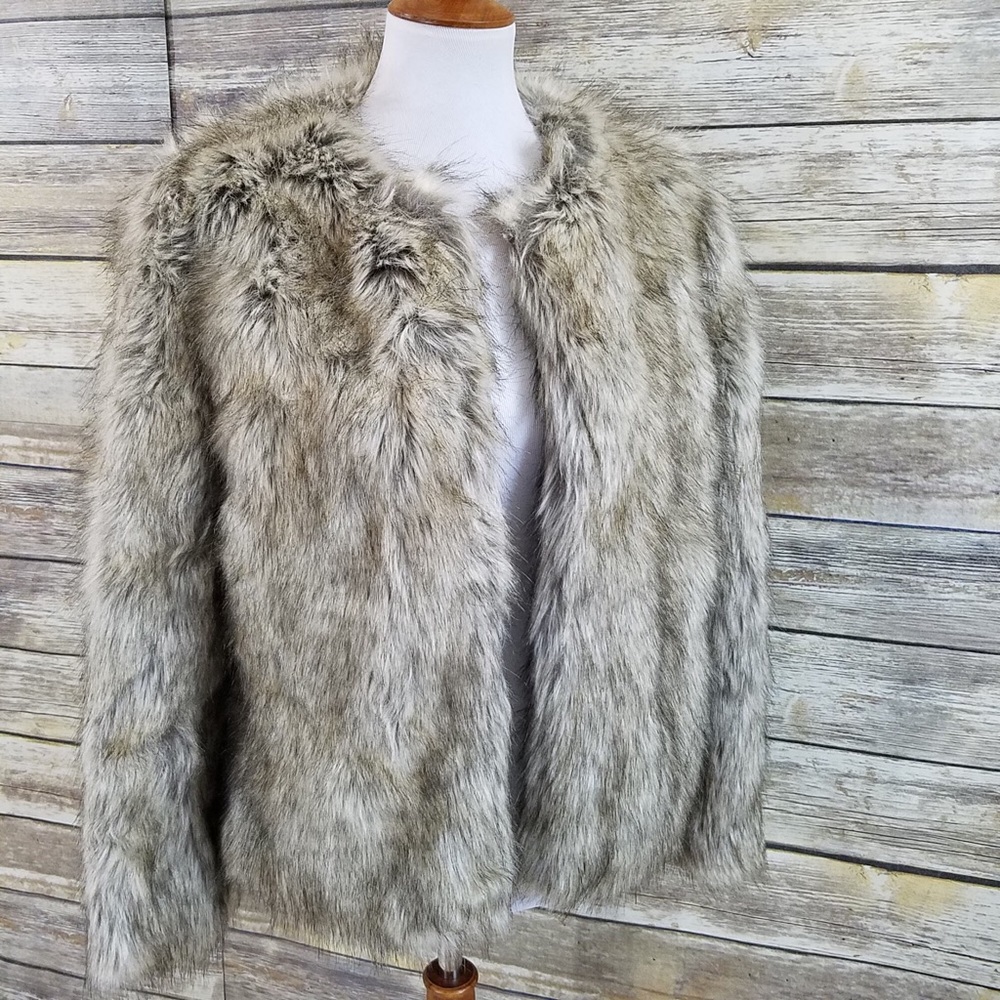 NWT Bershka Faux Fur Teddy Jacket Coat - Picture 5 of 7